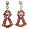 Pendientes silueta color cobre Virgen del Rocío con cierre de plata (3) Pendientes silueta color cobre Virgen del Rocío con cierre de plata (3)
