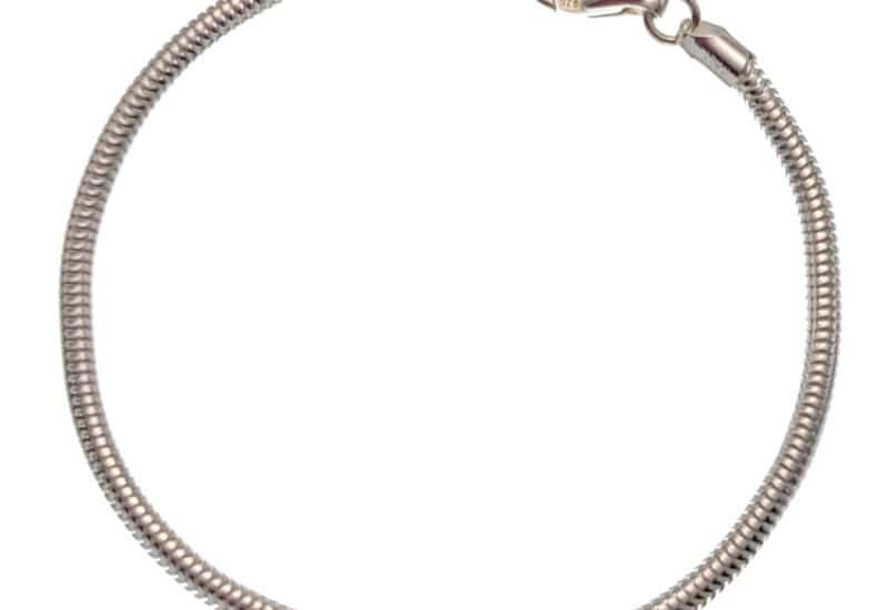 Pulsera cola de topo gruesa de 3 mm. y 19 cms. de largo