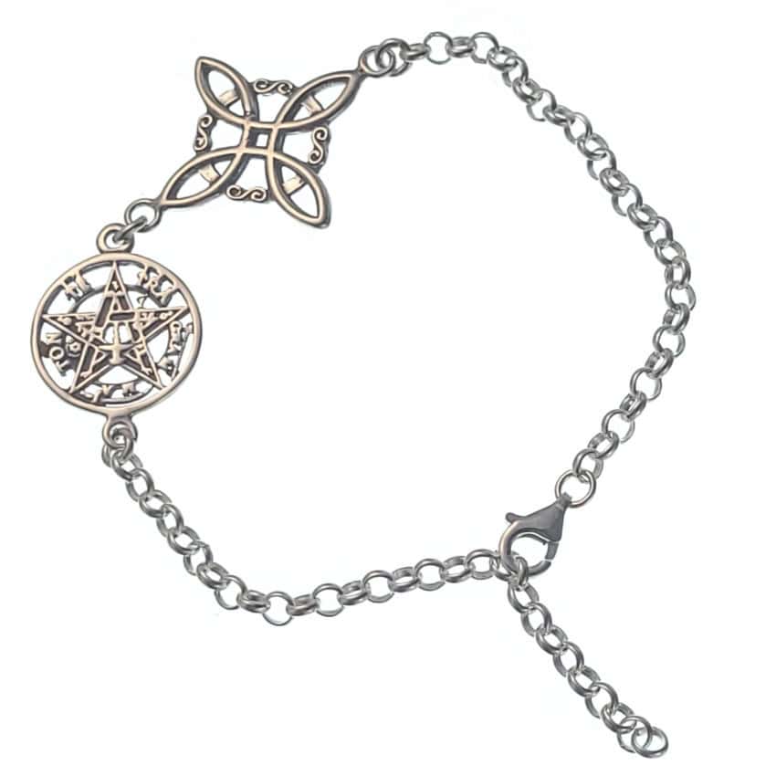 Pulsera doble protección Tetragramatón + Nudo de Bruja (3) Pulsera doble protección Tetragramatón + Nudo de Bruja (3)