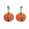 Pendientes Halloween calabaza sorprendida – cierre de plata (3)