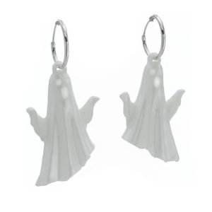 Pendientes Halloween fantasma de sábana blanca Pendientes Halloween fantasma de sábana blanca