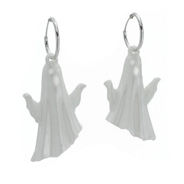 Pendientes Halloween fantasma de sábana blanca (1)