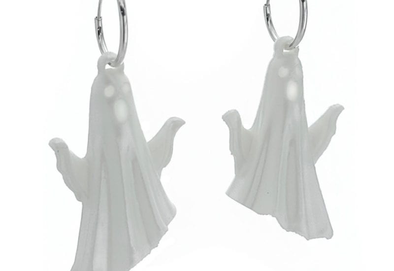 Pendientes Halloween fantasma de sábana blanca