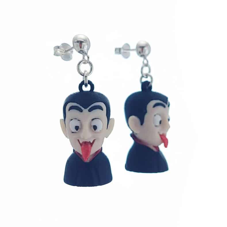 Pendientes Halloween vampiro con cierre de plata 925. (1) Pendientes Halloween vampiro con cierre de plata 925. (1)