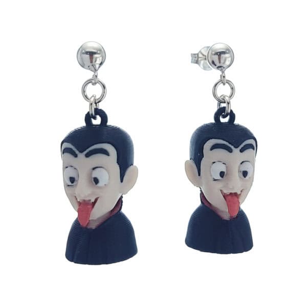 Pendientes Halloween vampiro con cierre de plata 925. (2)