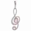 Colgante clave de sol de plata y cuarzo rosa (1)