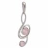 Colgante clave de sol de plata y cuarzo rosa (3)