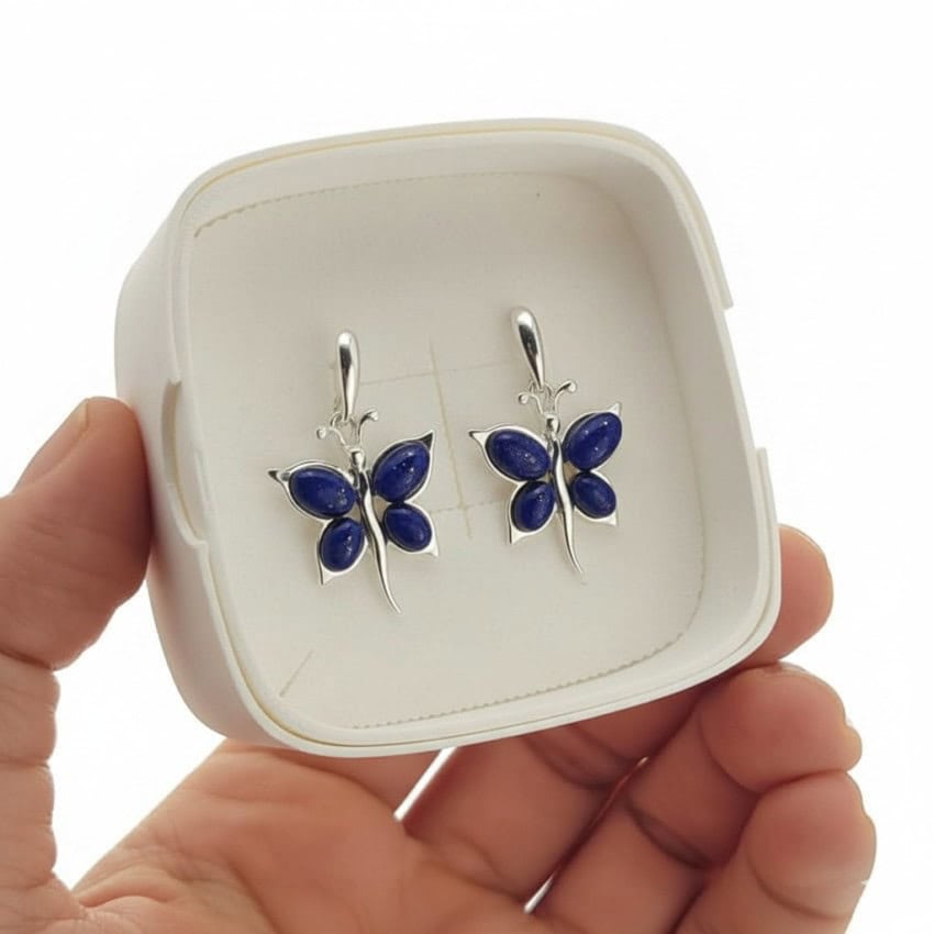 Pendientes mariposa de lapislázuli (1) Pendientes mariposa de lapislázuli (1)