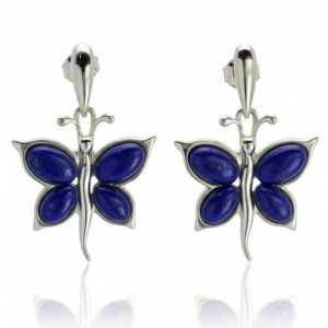 Pendientes mariposa de lapislázuli Pendientes mariposa de lapislázuli