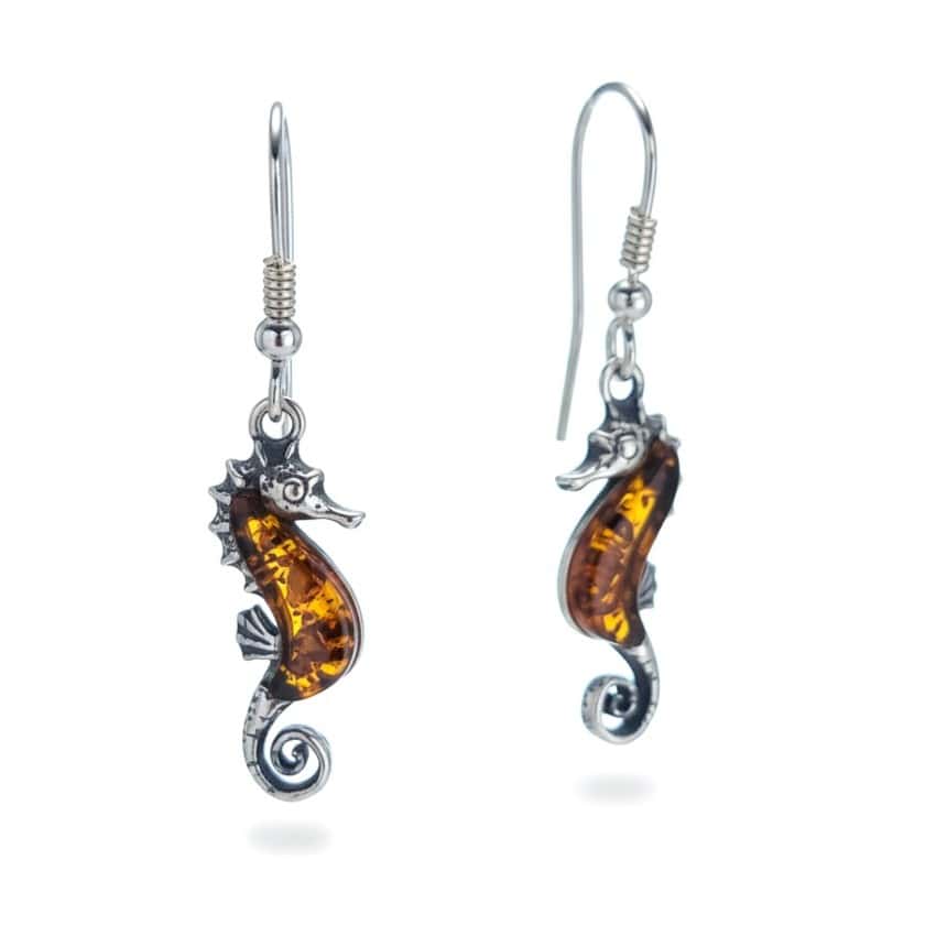 pendientes caballito de mar de ámbar y plata (1) pendientes caballito de mar de ámbar y plata (1)
