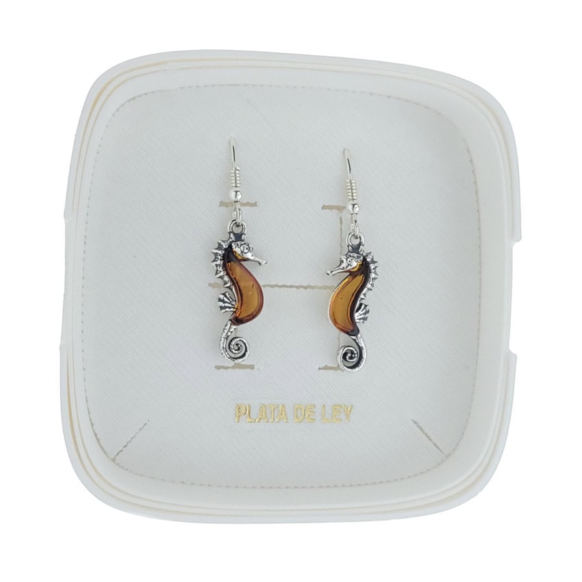 pendientes caballito de mar de ámbar y plata (1) pendientes caballito de mar de ámbar y plata (1)