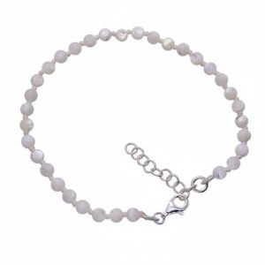Pulsera bolas de nácar de 4 mm. Pulsera bolas de nácar de 4 mm.