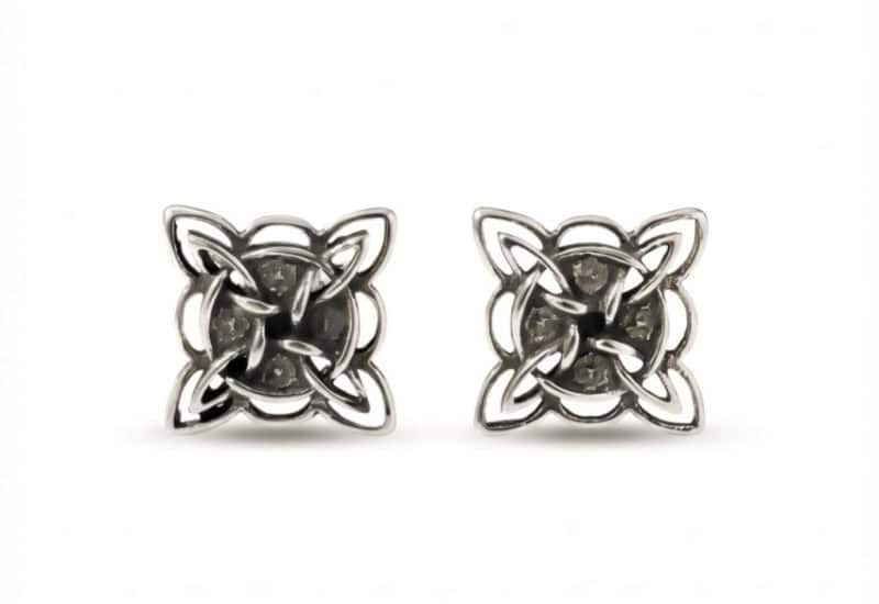 Pendientes de presión de 10 mm Nudo de Bruja