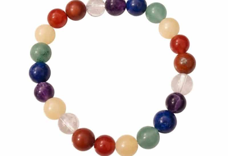 Pulsera piedras de los Chakras, bolas de 8 mm.