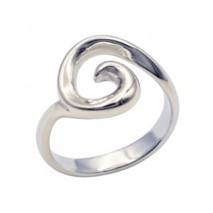 Anillo fabricado en Plata de Ley - espiral Koru