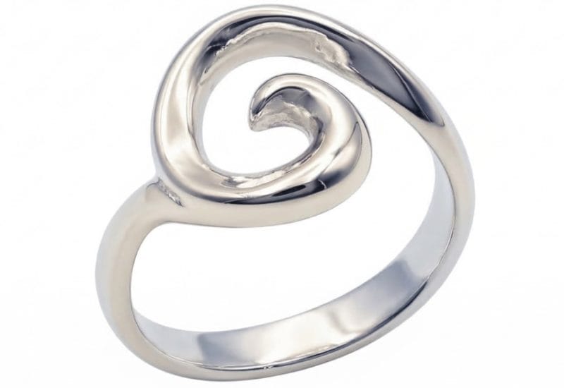 Anillo fabricado en Plata de Ley – espiral Koru