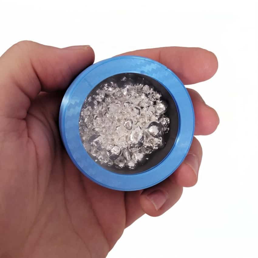 Envase de 50 gramos de granalla de plata pura 999,9 (1) Envase de 50 gramos de granalla de plata pura 999,9 (1)