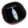 Colgante articulado de plata 925 con dos piedras de larimar, cadena y caja de presentación