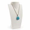 Colgante de 45 x 30 mm de larimar montado en plata 925