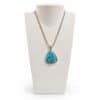 Colgante de 45 x 30 mm de larimar montado en plata 925