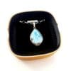 Colgante de larimar en lágrima y plata 925