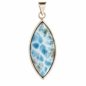 Colgante marquise de larimar en plata 925
