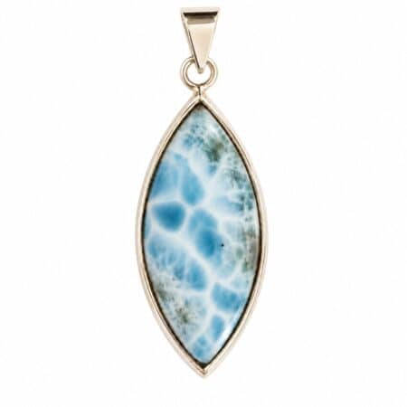 Colgante marquise de larimar en plata 925