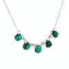 Collar gargantilla con piedras de malaquita en plata Collar gargantilla con piedras de malaquita en plata