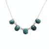 Collar gargantilla con piedras de malaquita en plata Collar gargantilla con piedras de malaquita en plata
