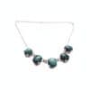 Collar gargantilla con piedras de malaquita en plata Collar gargantilla con piedras de malaquita en plata