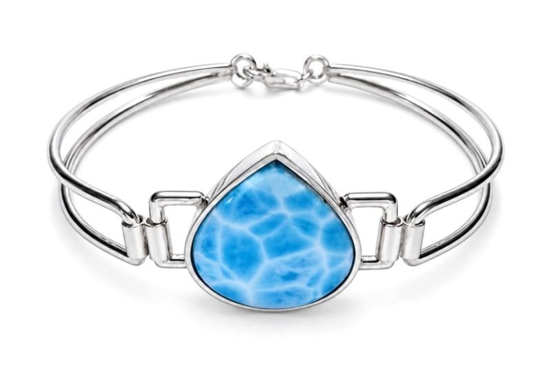 Pulsera con larimar en plata 925