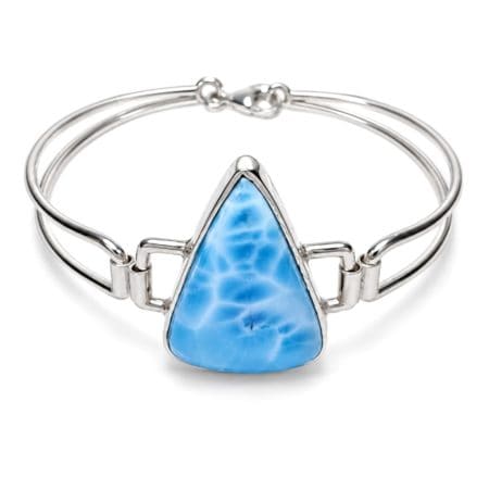Pulsera con piedra de larimar en plata 925