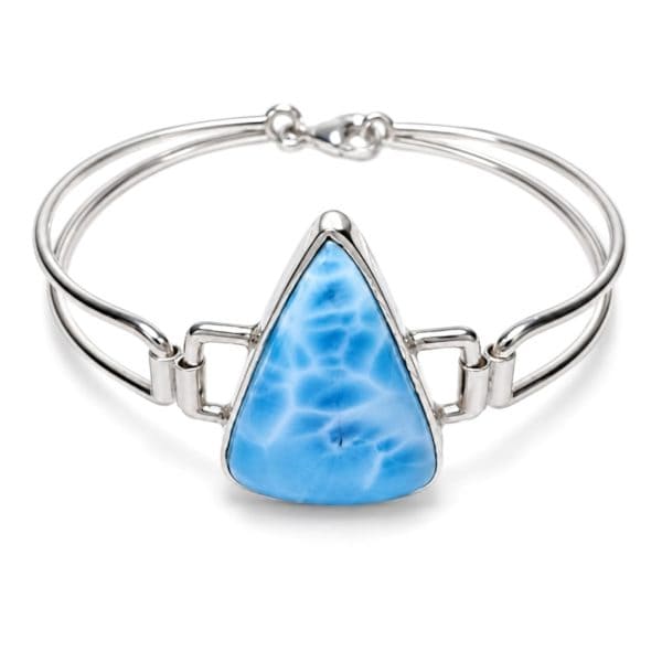Pulsera con piedra de larimar en plata 925 Pulsera con piedra de larimar en plata 925
