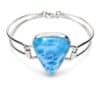 Pulsera con piedra de larimar en plata 925 Pulsera con piedra de larimar en plata 925
