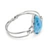 Pulsera de plata de ley y larimar con bisagras Pulsera de plata de ley y larimar con bisagras